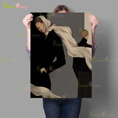 Pintura Abstrata Minimalista Para Sala Estar Nórdico Contemporâneo