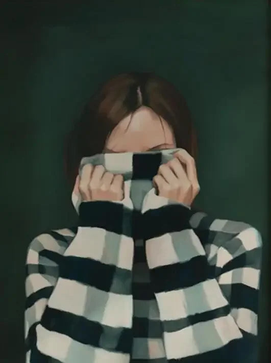 Quadro Em Tela Sem Moldura Abstrato Mulher Com Flores Para Sala Minimalista Nordic