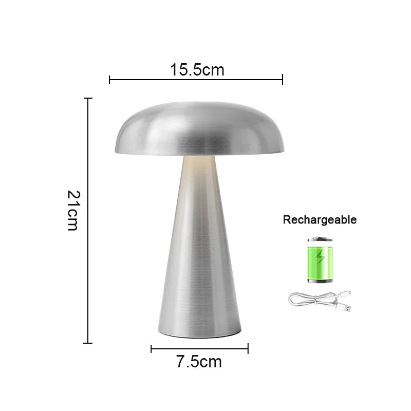 Candeeiro De Mesa Recarregável Para Quarto Iluminação Regulável