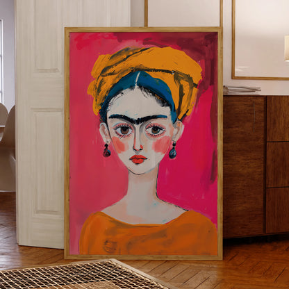 Pintura Em Tela Abstrata Moderna Para Sala Frida