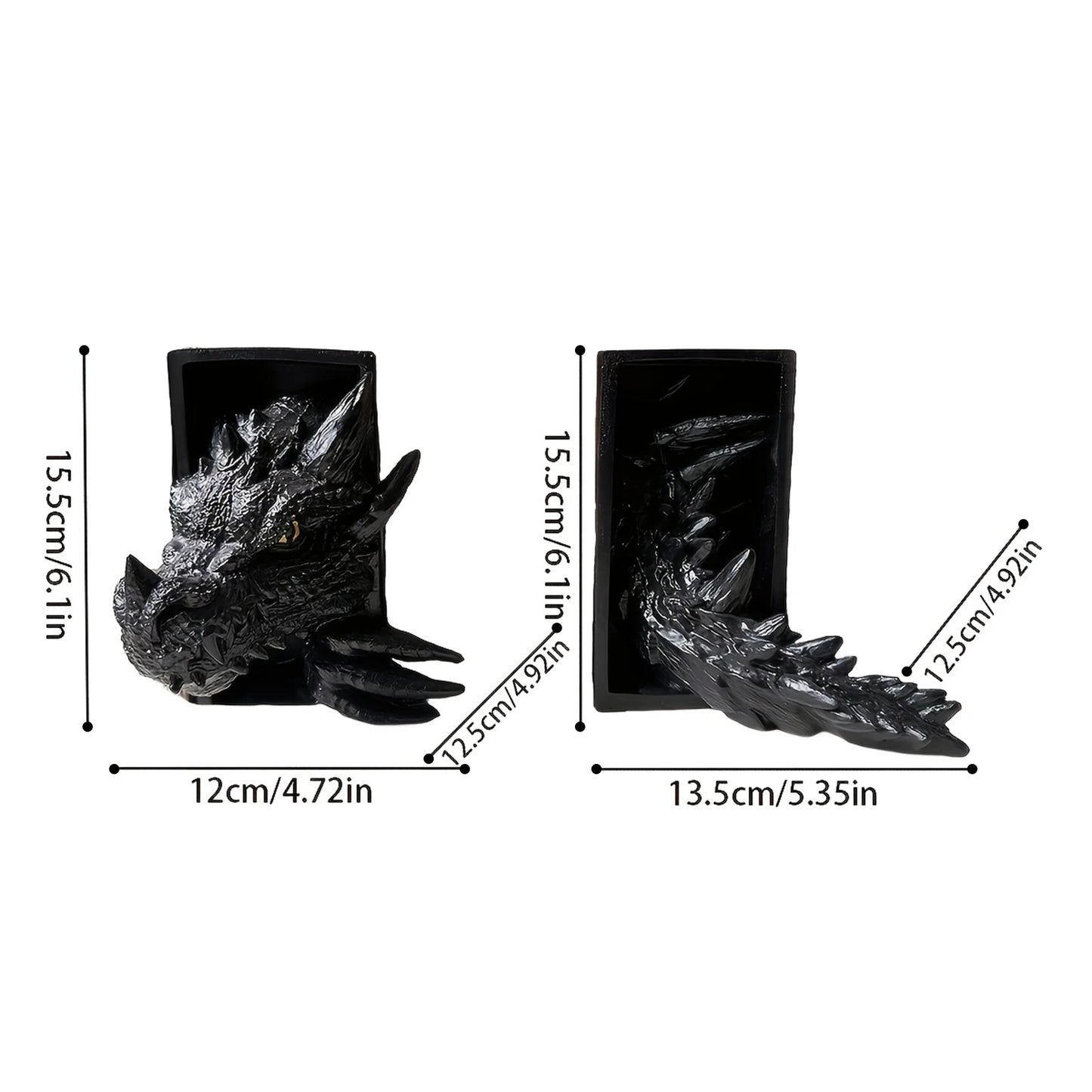 Suporte De Livro Dragão Em Resina Estante Decorativa