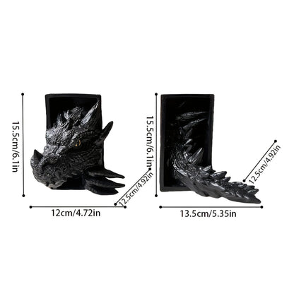 Suporte De Livro Dragão Em Resina Estante Decorativa