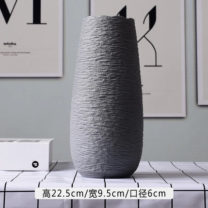 Vaso Cerâmico Decorativo para Mesa Flores Secas Nordic