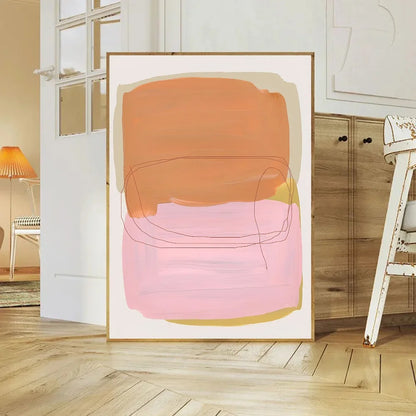 Pintura Abstrata Em Tela Para Sala Moderna Premium