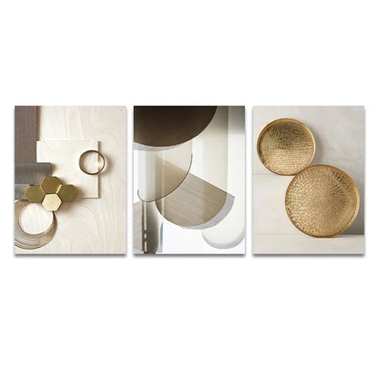 Quadros Abstratos Sem Moldura Para Sala Geométricos Modernos