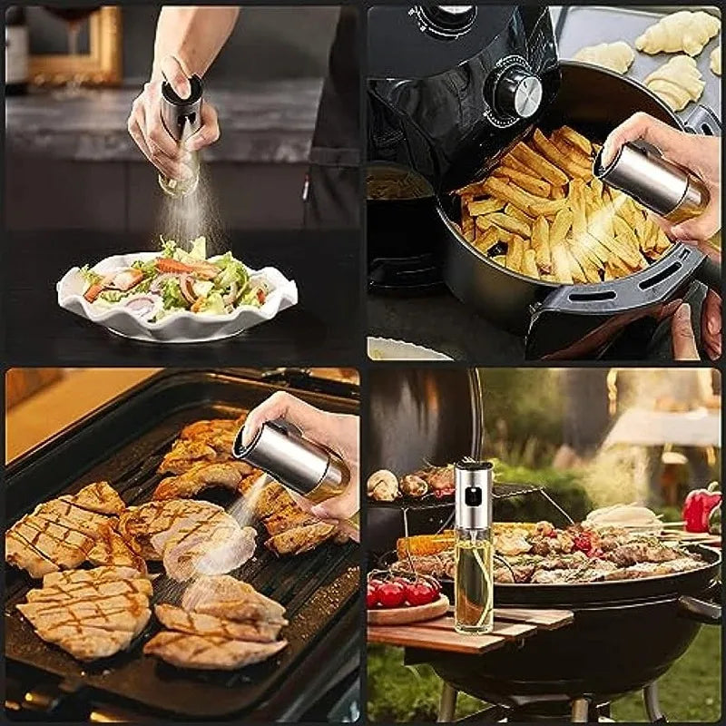 Pulverizador De Óleo Para Cozinhar Em Vidro Refilável