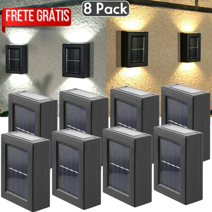 Luminária com Energia Solar LED Para Jardim Exterior IP65 à Prova D'água